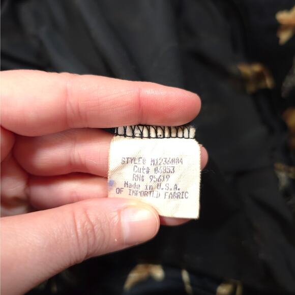 Vintage Outfit JPR Women Size L Sleevless Tank Maxi Dress Velvet Floral Retro - Picture 4 of 8